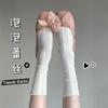 Calcetines Blancos para Mujer hasta la Pantorrilla Verano Delgados de Encaje y Malla Ins Calcetines Rayados para Apilar Estilo Japonés Caña Media Larga Combinan con Todo