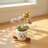 Venta Caliente Transfronteriza Hilo Ganchillo Planta en Maceta Rosa Girasol Abejita Maceta Linda Decoración Adorno Estilo Curativo