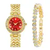Conjunto Feminino Atacado Relógio, Relógio Feminino Simples Versátil com Diamantes, Relógio Feminino Fresco Estilo Coreano DIY