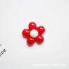 Pintura al horno flor de cinco pétalos girasol acrílico accesorios diy tocado funda de teléfono móvil llavero material hecho a mano material