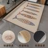 Tapete para Piso de Baño Transfronterizo, Imitación Lino, Absorbente de Agua, Secado Rápido, Tapete para Pies de Baño, Tapete Antideslizante para Puerta de Inodoro y Baño