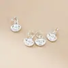 Plata pura 999, plata tailandesa de estilo antiguo, colgante de lingote con incrustaciones de caracteres chinos, charm para pulsera, material de cordón trenzado hecho a mano y accesorios, S1202