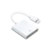 Adaptador OTG para Celulares Apple, Leitor de Cartão de Carregamento, Pen Drive USB, Cabo Adaptador Lightning para USB