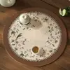 Posavasos, Esterillas Aislantes del Calor, Manteles Individuales para Mesa de Comedor, Resistentes al Aceite, Impermeables, Antiescaldamiento, Posavasos de Alta Gama, Antideslizantes, Manteles de Cuero Lavables, Manteles Redondos para Comedor