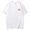 Procesamiento Camisa Publicitaria Personalizada para Hombre 200g Algodón Peinado Manga Corta Cuello Redondo Hombro Caído Media Manga Holgada Talla Grande