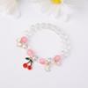 Pulseira de Cristal Cão Canela Ins para Meninas Sanrio Casal Cristal Cristal Rosa Pulseira Floral Estudante Melhor Amigo Presente