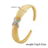 Pulsera de Zirconia de Lujo en Forma de Semicírculo para Mujer con Cobre Microincrustado, Estilo Japonés y Coreano, Diseño Minimalista de Nicho, Venta al por Mayor