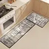 Venta directa TEMU alfombra larga de cocina estilo americano, juego combinado absorbente de aceite antideslizante para el hogar, felpudo de entrada fácil de mantener