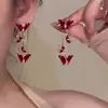 Aretes de Borla de Pétalos de Rosa para Mujer Vintage Lujo Ligero Elegantes Aretes con Sentido de Alta Gama Aretes Pequeños con Sentido de Atmósfera Exagerada