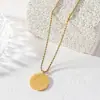 Nuevo Colgante de Acero de Titanio de Moda Más Vendido Cadena Retorcida Collar de Acero Inoxidable Joyería Redonda Collar de Gama Alta para Mujer