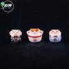 Cor cerâmica gato diy jóias acessórios carro pingente cerâmica pequena jóias pingente atacado flor de ameixa gatinho pingente