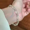 Nova Pulseira Versátil de Prata 925 para Mulheres, Luxo Acessível Nicho Design Exquisito, Joia de Mão Elegante para Empilhar Bestie Atacado