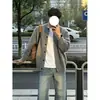 Cardigan suéter cinza claro cleanfit masculino outono preguiçoso malha de alta qualidade jaqueta casual solta bandido bonito