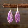 Nuevos Pendientes Colgantes de Piedra Natural Bohemia Europeos y Americanos Más Vendidos Cruzados Estación Independiente Popular Joyería Joyería