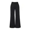 Pantalones de pierna ancha plisados de cintura alta, de celebridad de internet, dulces y picantes, que realzan la figura, para un look puro y seductor, ropa casual de vacaciones, pantalones acampanados sencillos