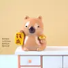 Capibara de Color Sólido Micro-Paisaje Artesanías de Resina Figura Linda Caja Ciega Adorno para Tablero de Coche
