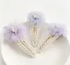 Estilo dulce y fresco, suave y lindo, femenino y juvenil, combinación de malla y perlas, vibrante y rejuvenecedor, adecuado para el uso diario, accesorio para el cabello de malla y perlas