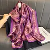 Bufanda Nueva Estilo Chino Azul y Blanco Porcelana Impresión de Peonías Brocado Li Bufanda Larga Forjada Moda Primavera y Otoño Shawl Versátil para Mujer