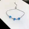 Pulseira de flor oval em zircônia, luxo leve, alta qualidade, elegante, design único, acessório feminino versátil