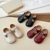 Zapatos de Cuero para Niñas 2026 Primavera Nuevos Zapatos de Princesa para Niños Nuevos Suela Suave Zapatos Individuales Retro para Bebé Estilo Británico Zapatos Pequeños de Cuero