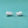 Pingente de Cabaça Sólida Prata Esterlina S925 Prata Lisa Brilhante Pequeno Pingente de Cabaça Corda Tecida à Mão DIY Acessórios de Prata com Contas