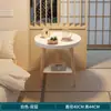 Mesa redonda pequeña nórdica, mesa de centro, mesa auxiliar para sofá, balcón, dormitorio, mesa de centro redonda simple para sala de estar de apartamento de alquiler