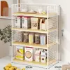 Prateleira de armazenamento para mesa, organizador de lanches, organizador multifuncional para mesa de jantar, aparador de cozinha, porta-copos com camadas