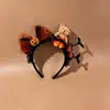 Tocado de Halloween Sombrero Mágico de Bruja Diadema Decoración de Maquillaje Diadema de Encaje Horquilla de Calabaza Accesorio para el Cabello de Fantasma