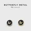 Botones Redondos Pequeños de Metal con Puntos y Mariposas para Camisas, Suéteres, Chaquetas, Cárdigans, Versátiles, Modernos, Botones para Coser a Mano