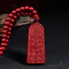 Pendente Comando dos Cinco Trovões Dourado Areia Dourada Roxo Cinábrio Joia Taoísta para o Ano de Nascimento Comando da Roda Dourada de Baixo Teor