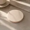 Porta-copos redondos de madeira, porta-copos para xícaras de chá, porta-copos para xícaras de café, bases de mesa resistentes ao calor, bases domésticas anti-queimadura, simples e prático