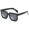 Nuevas gafas de sol de artefacto secundario forzado binario transfronterizas, gafas de sol de píxeles rectangulares de personalidad, venta al por mayor