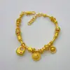 Pulsera de Mariposa Dorada Perla Transparente Pulsera de Calabaza de Amor Joyería de Oro Arena Venta Directa Fabricante de Joyería