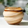 Taza de Círculo Espiral Linda para el Hogar Resistente al Calor Transparente Corrugada Vidrio de Borosilicato Alto Diseño de Nicho Taza de Círculo Té de Leche