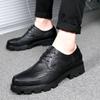 Sapatos brogue da moda outono masculino casual britânico couro com salto oculto estilo coreano sapatos de couro da moda