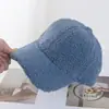 Gorra de Béisbol Verde Otoño e Invierno Color Sólido Simple que Favorece el Rostro Estilo Coreano Pequeño Ins Gorra de Pico de Felpa Versátil Sombrero de Lana de Cordero