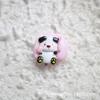 Cartoon Pink Milk Dog Resina Acessórios Creme Cola DIY Telefone Móvel Caso Hairpin Headwear Copo de Água Furo Sapatos Fivela Pingente