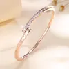 Pulsera de Moda Ligera de Lujo para Mujer Estilo Coreano, Más Vendida Transfronteriza, con Incrustaciones Completas de Circonitas, Pulsera Elegante Sencilla y de Gama Alta