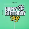 Decoración de Pastel Mini Baloncesto Fútbol 6cm Adorno Día del Niño Cumpleaños de Niño Suministros para Hornear Pelota de Plástico Vinilo