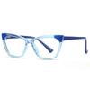 Gafas de montura Moda Ojo de Gato Gafas Anti-luz Azul literarias Tendencia Europea y Americana espejo plano TR90 tirachinas transfronterizo 2040