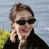 Gafas de Sol Retro Coreanas Gm Cat-Eye para Mujer 2024, de Moda para Rostro Pequeño, Gafas de Sol Ins de Estilo Urbano de Alta Gama con Protección Solar
