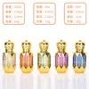 Botellas de Vidrio para Aceites Esenciales al por Mayor, Botellas de Spray para Perfume, Botellas con Rodillo, Botellas Dispensadoras Cosméticas Electroplateadas, Botellas Estampadas en Oro