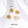 Caixa mágica de cera de abelha natural DIY acessórios de joias banhados a cobre ouro real incrustado com contas sol de ouro face de anel pulseira acessórios de colar