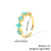 Anillo Abierto de Lujo Minimalista Ins de Nicho con Forma de Gota de Agua Cruzada Anillo de Hoja Francesa Dulce y Fresco para Mujer