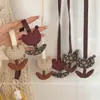 Colgante Hecho a Mano de Tela con Forma de Flor de Tulipán Estilo Coreano Estilo Ins, Cuadros Vintage, Sencillo y Dulce, Adorno para Colgar en el Coche Relleno de Algodón