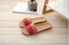 Nuevas Pantuflas de Piso Pantuflas de Algodón Lino Sandalias de Casa Pantuflas Sandalias de Verano Pantuflas Pantuflas de Piso H-4