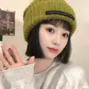 Gorro de otoño e invierno para mujer con circunferencia de cabeza grande, estilo coreano, versátil y moderno, gorro de punto holgado y cálido