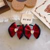 Nuevo Estilo Coreano Año Nuevo Estilo Rojo Vino Puntos de Polka Lazo Conejo Anillo para el Cabello de Niños Cuerda para el Cabello de Bebé Accesorios para el Cabello de Niños Tocado