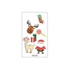 Adesivo de tatuagem Papai Noel barba 3D sino decoração de braço festa de fim de ano troca de presente infantil adesivo de desenho animado