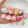 Girassol Arco-Íris Brilhante DIY Feito à Mão Acessórios de Joalheria de Resina Atacado Anel de Cabelo Infantil Material de Geladeira Sul 2